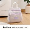 1pc Double Layer Multipurpose Polyester Laundry Bag, Oval Shaped Woven Storage Net with Zipper Closure, Reinforced Handle, Breathable Mesh for Socks
