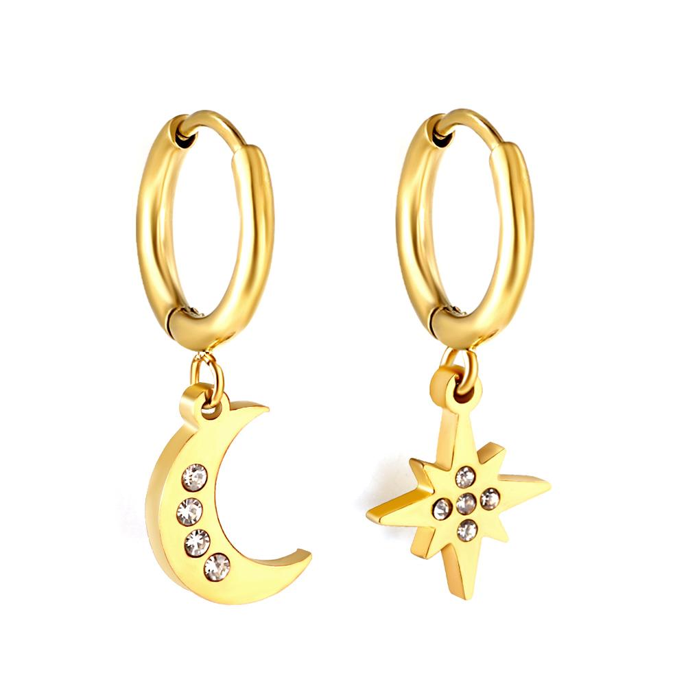 Stainless Steel Hoop Earrings Trendy Cartoon Strawberry Cherry Pendants Women Girls Round Huggie Earrings Dangles Party Jewelry