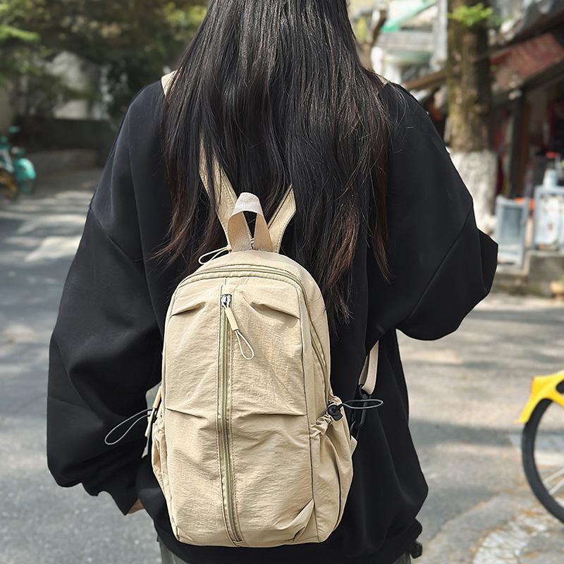 2-in-1 one-shoulder, double-shoulder backpack, chest bag, waterproof, wear-resistant, simple, solid color outdoor commuter bag, high value