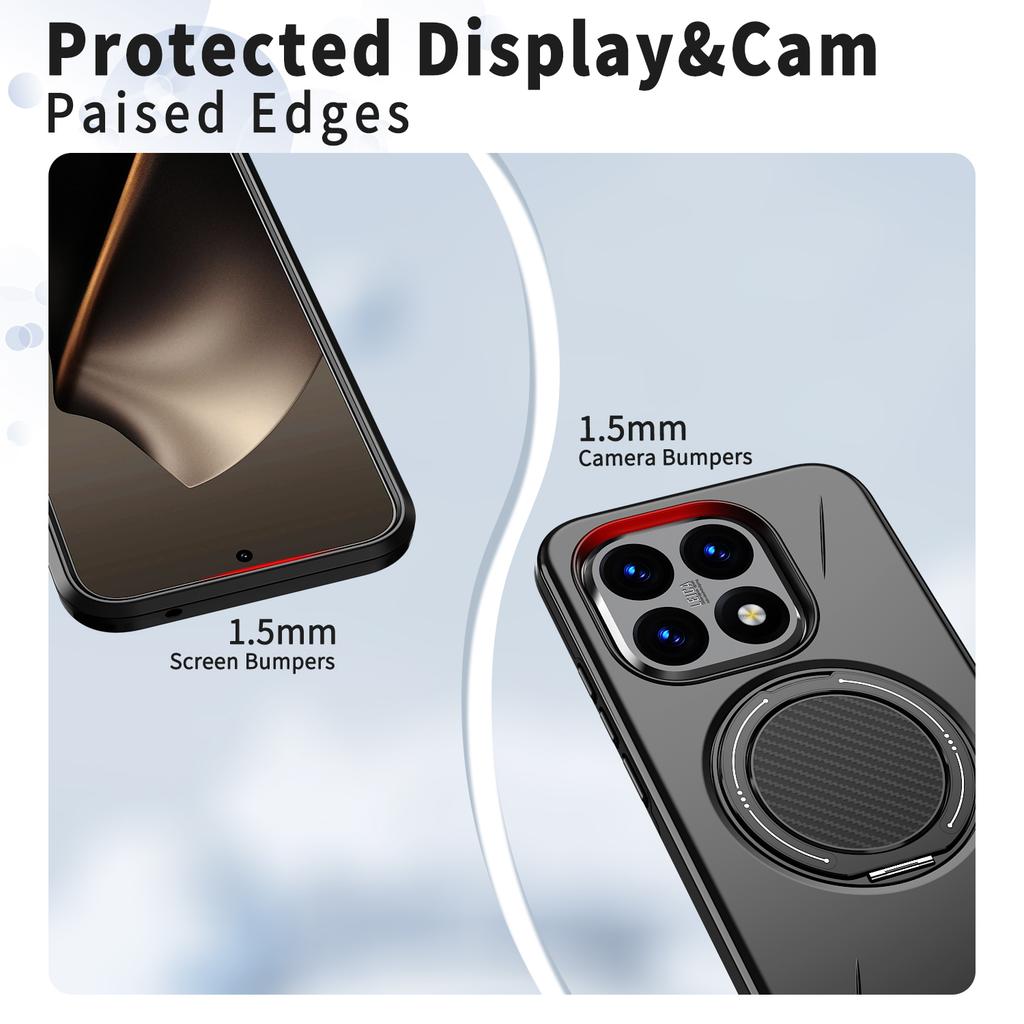360° Magnetic Bracket Phone Case For Xiaomi 15T Mi 15t For Magsafe Shockproof Stand Holder Cover Funda Coque