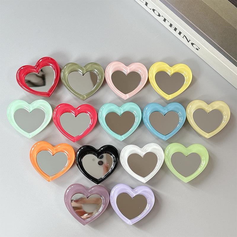 Mirror Airbag Holder Mobile Phone Mirror Sticker Air Cushion Desktop Folding Retractable Ring Sticker Love Makeup Mirror
