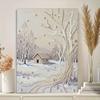Crystal Pearl Painting 5D DIY Frame Decoration Painting Snowhouse Home Wall Decoration Transparent Pearl Gemstone Painting Picture Art Crafts