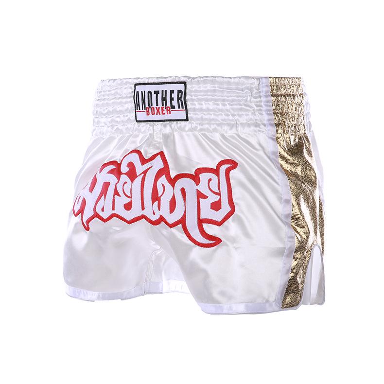 High Kick Style Muay Thai Boxing Shorts - Shiny Leather Martial Arts Team Uniform