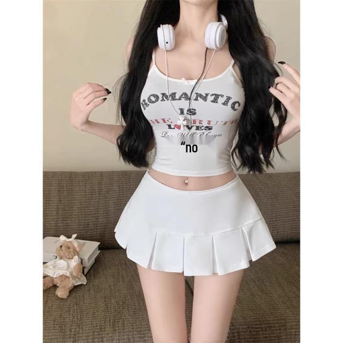 Spring/Summer Women's Trendy Low-Waist Pleated A-Line Skirt - Sexy, Slimming, and Flattering Short Wrap Skirt