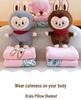 Cartoon Plush Toy & Air Conditioning Blanket - Cute Labbub 2-in-1 Pillow