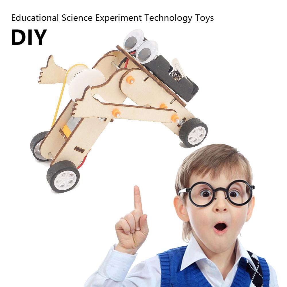 Kids DIY Robot Assembling Model Educational Material Kits Science Experiment Technology Toy Puzzle Painted Toys for Children