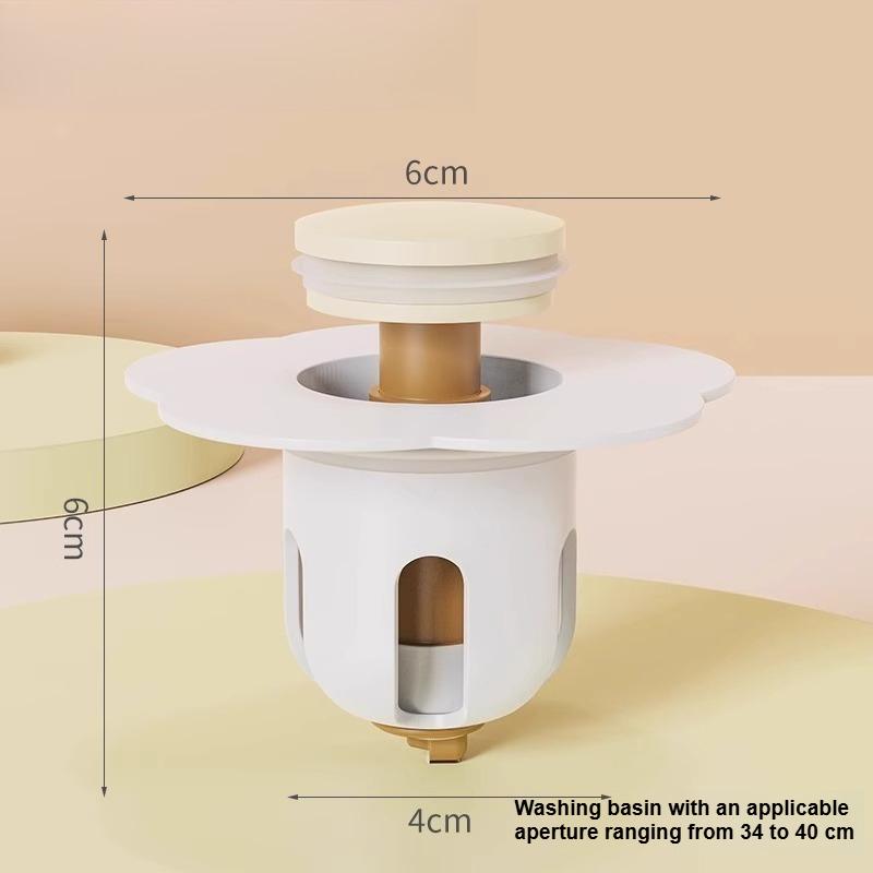 

Universal Rebound Drain Plug Filter Basin Popup Chrome Sink Filter with Hair Catcher Bathroom Sink Drain Stopper Easy Push Type белый