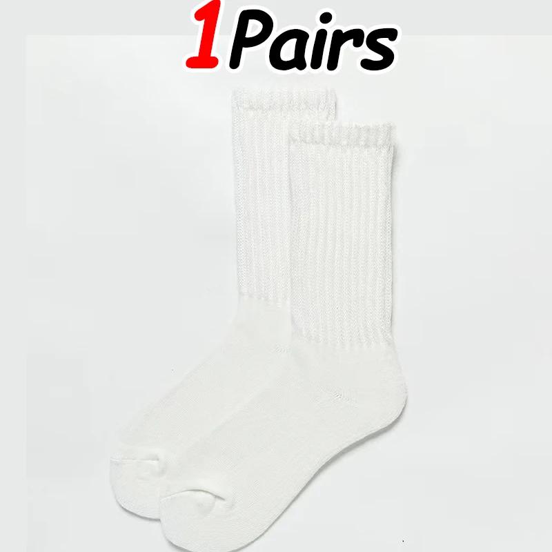 1/2pairs Lolita Long Socks Women Autumn Winter Solid Color Knitted Warm Tube Sox Ladies Crochet Sox Boot Cuffs Stockings
