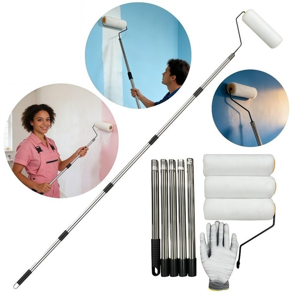 Detachable Paint Roller 170/205/240cm Latex Paint Brush Set  Household Use