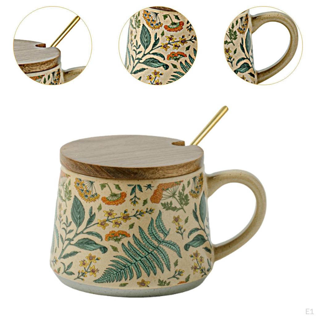 Ceramic Coffee Mug 360ml Elegant with Nonslip Handle Portable Tabletop Drinkware Milk Cup Beverage