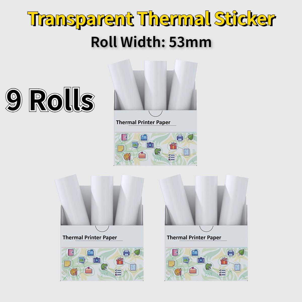 

Прозорий клейкий папір для термонаклейок 50 мм, сумісний із міні-термічним принтером M02/M02S/M02 PRO/M03/M03AS/M04S/M04AS baby порошок кольору