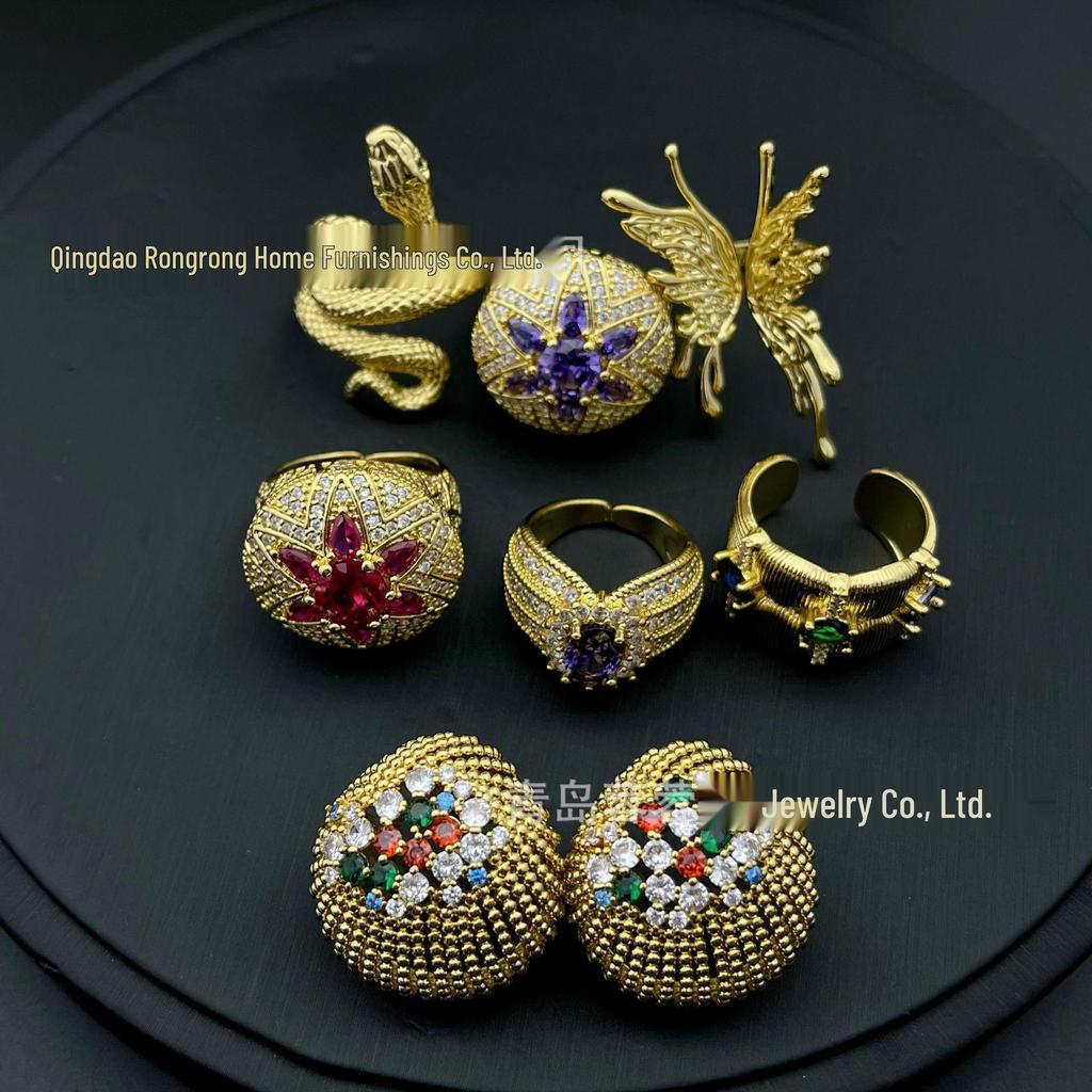 Best-selling Snake-shaped Rhinestone Medieval Vintage Ring - Non-fading, Retro, Light Luxury, High-end Design