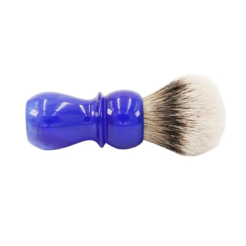 YAQI 24MM Blue Handle Silvertip Badger Hair Mens Shaving Brush Facial Beard Cleaning Appliance Solid Color Shaving Brush