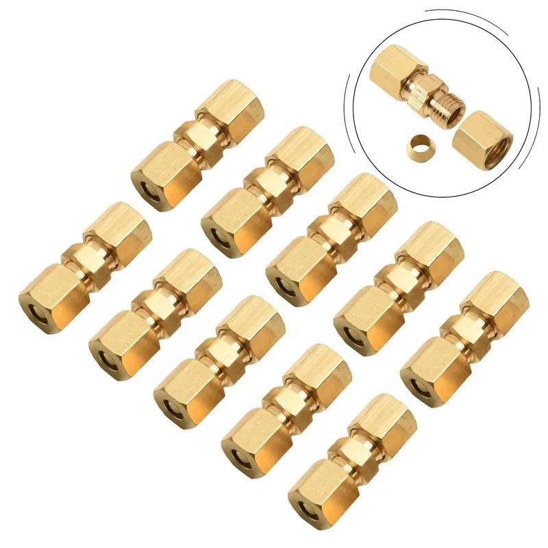 4/10PCS Universal Brake Line Connector For Brake Line Without Flaring 4.8mm 3/16 " Car Automobiles Accessories Part Set