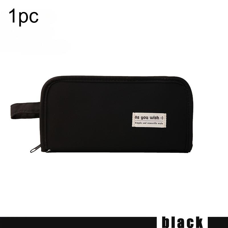 Multi-Layer Large Capacity Pencil Case with Compartments Minimalist Aesthetic Pen Bag for Office School Stationery Organization