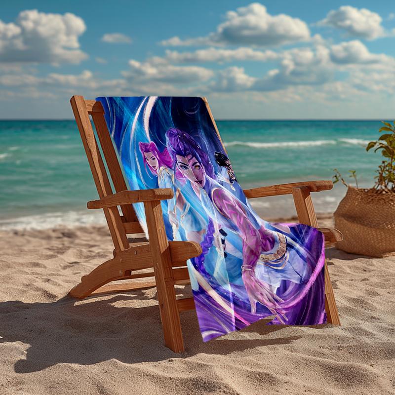 KPOP Hunter Fashion Beach Towel: Ideal for Summer Adventures Soft, absorbent and quick drying suitable for swimming and bathing