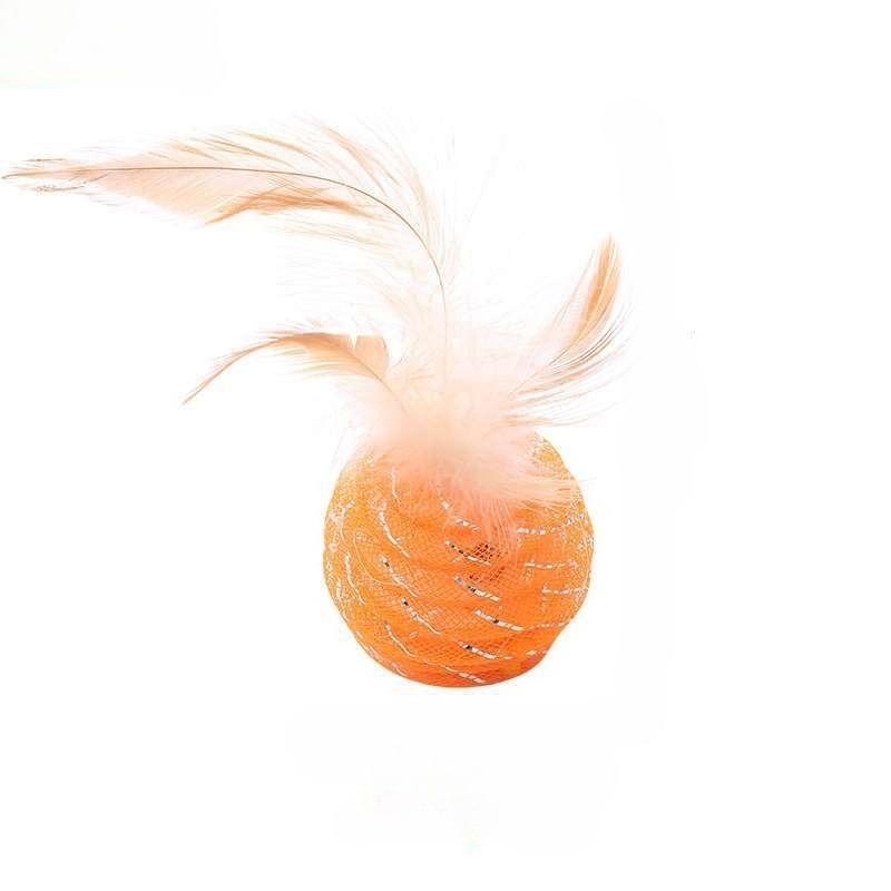 2pcs Tubular Ball Feather Ball Cat Toy Kitten Playing Pet Ball Toy