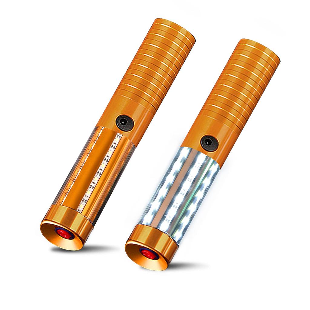 2 LED stroboskopické tyčinky, Ruční světlo ve tvaru šampaňské lahve (Zlato)