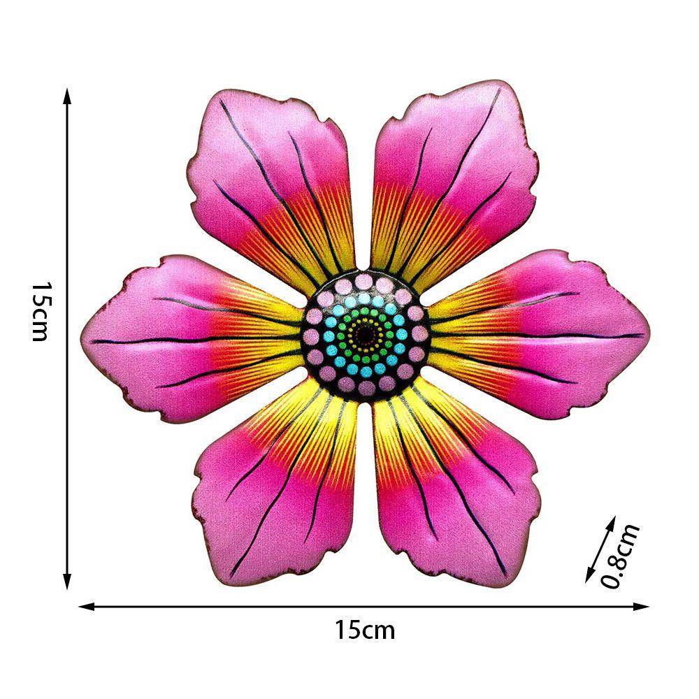 Home Decoration Sculpture Indoor Outdoor Metal Flower Ornament Garden Craft Wall Hanging Iron Art