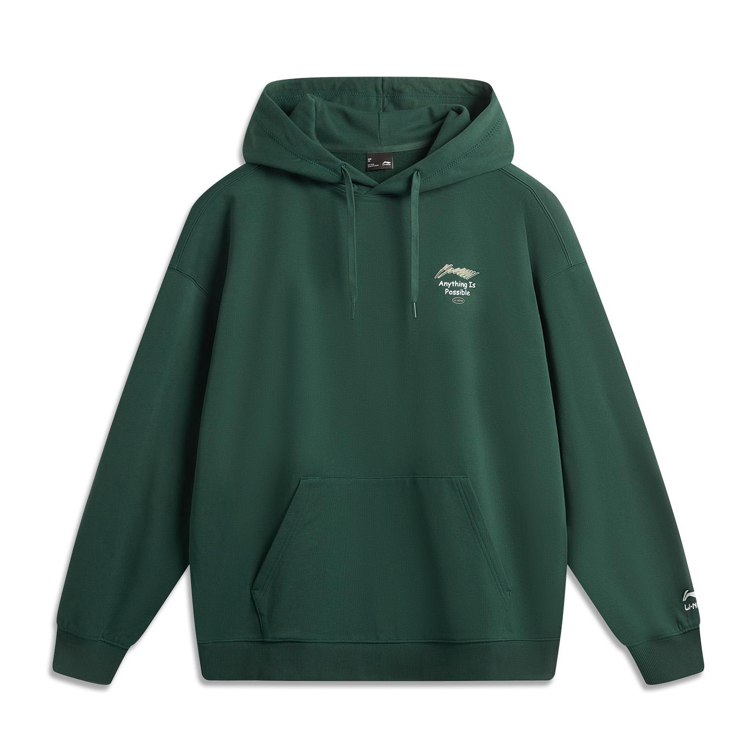 LI-NING AWDUA39-3 Unisex Sport Life Graphic Hooded Sweatshirt XS