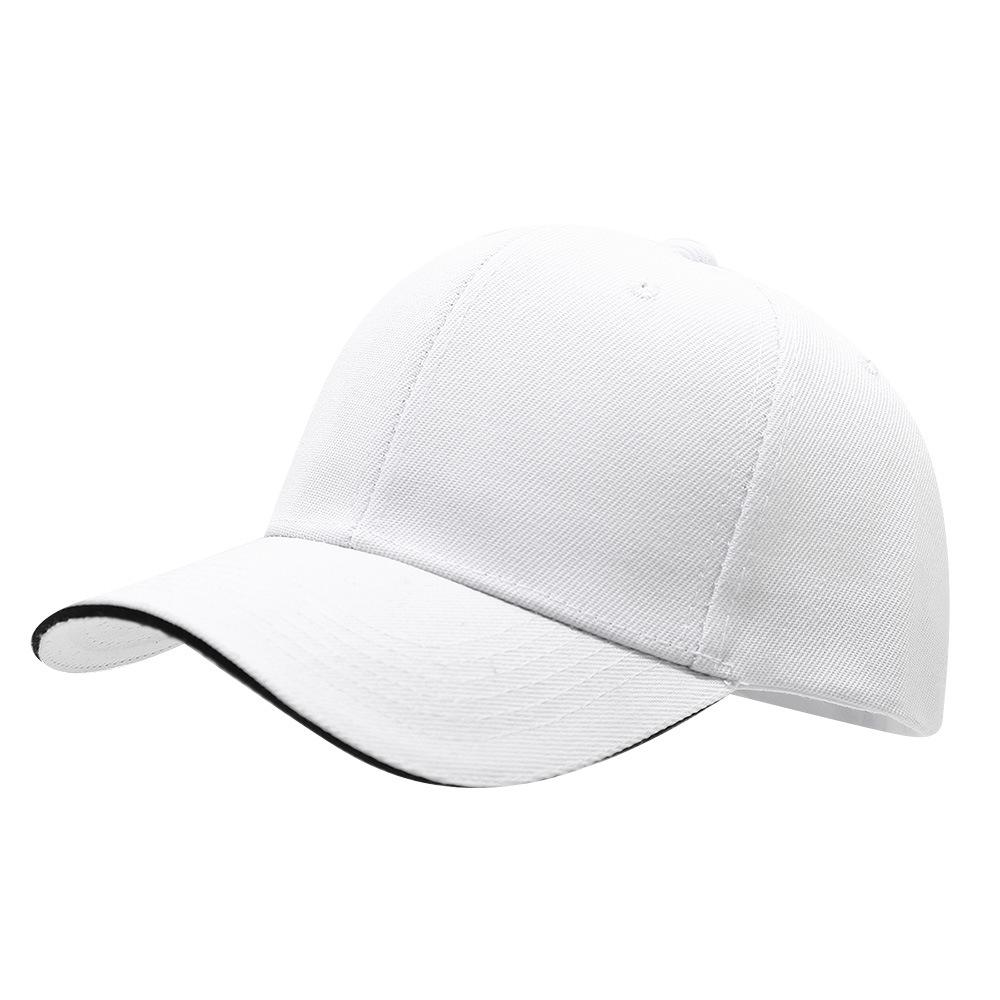 

6-Panel Baseball Cap Classic Unisex Snapback Hat For Men Women Dad Hat With Sandwich Brim Casual Hip Hop Street Solid Color Cap Adjustable