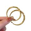 Temperament Irregular Twisted Round Earrings Retro Simple Fashion Light Luxury High-End Glossy Exaggerated Earrings