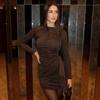 European and American Women's Clothing Autumn and Winter New Solid Color Shrinkage Streamer Long Sleeve Hip Wrap Slim Temperament Short Dress Women