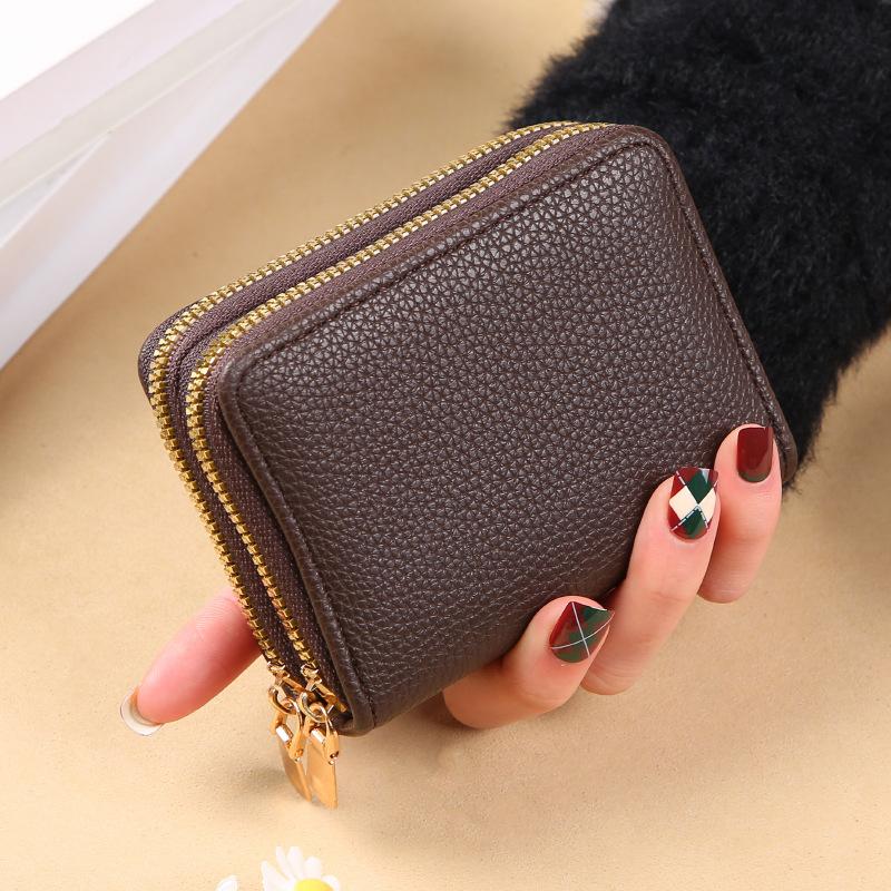 Multifunctional Card Bag Organ Card Bag Double Zipper Women's Wallet