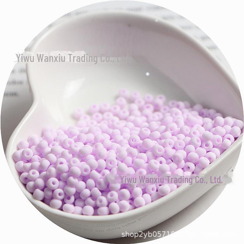 El Yapımı DIY Çocuk Kolye ve Bilekliği için Yüksek Kaliteli 3/4mm Buzlu Düz Renk Cam Pirinç Boncuklar