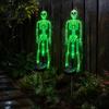 Realistic Skeleton Stakes for Yard 2Pcs Solar Stake Light, Halloween Glowing Figurine, Waterproof Festive Garden Decor Trick or Treat Outdoor