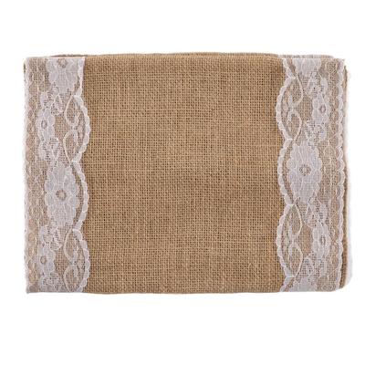Fita de juta com design de renda 30x180cm 11,8x70,9 pol. Corte faça você mesmo, macio, natural, rústico, decorativo, natal