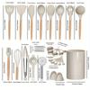 36pcs silicone utensil cooking set with holder