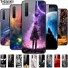 For Realme X3 Superzoom Case Tempered Glass Starry Marble Hard Back Cover for OPPO Realme X3 Superzoom Cases Protective Lion