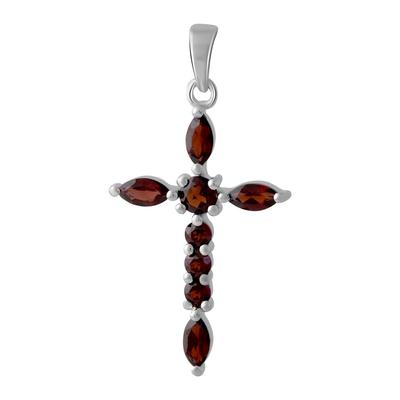 Silver Cross with Garnet 1.975ct (2053576)
