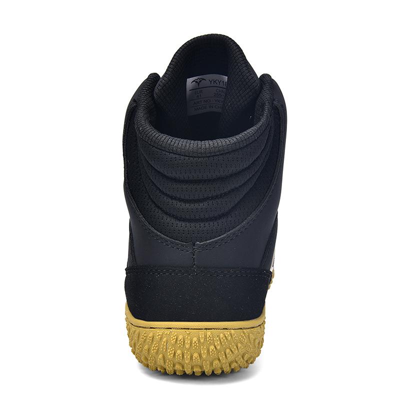 Mens Boxing Wrestling Shoes Lightweight Sports Sneakers Large Size Black White Professional Training Gym Shoes