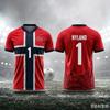 Norwegian 3D Original Summer Football Jersey  Men's and Women's Style Football Training Fashionable Casual Top