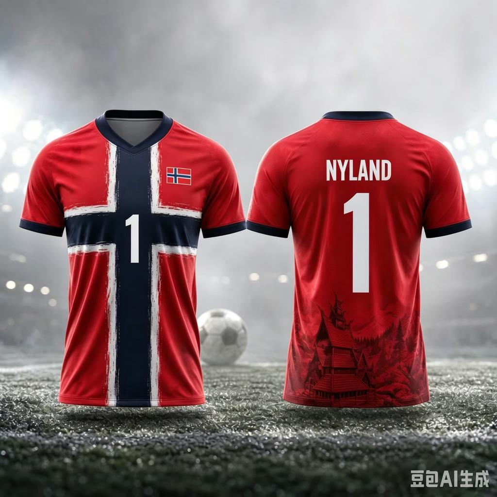 Norwegian 3D Original Summer Football Jersey Men's and Women's Style Football Training Fashionable Casual Top