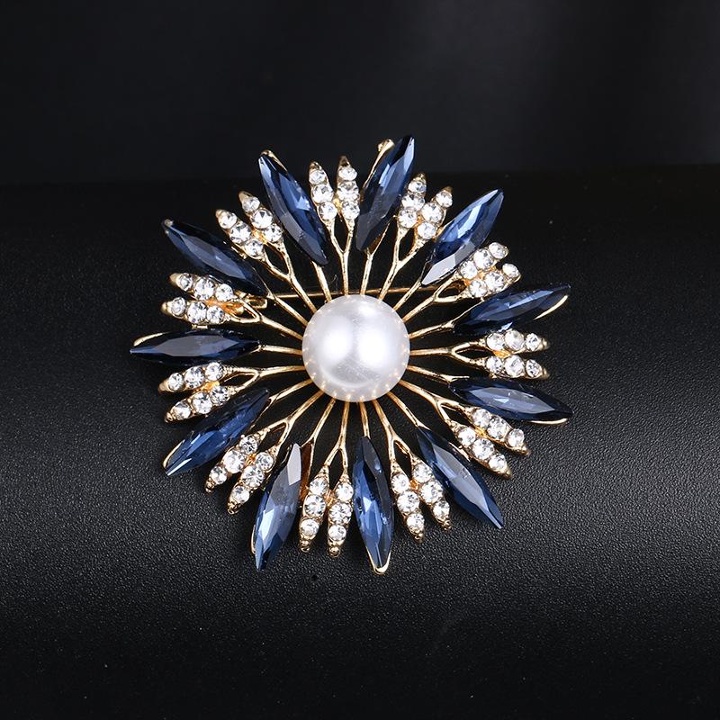 

Элегантная акриловая брошь с гальваническим покрытием для женщин - Стильная булавка для шарфа и аксессуар для одежды, корсаж