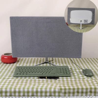 Computer Dust Cover High Elastic Polar Fleece Monitor Protective Cover for 27inch Desktop Computer TV Dustproof Breathable