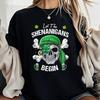 Let The Shenanigans Begin Tee Funny Drinking Green Beer Tshirt Patricks Day