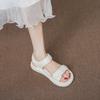 [Uncle Shoes] Flat-soled Sandals Fairy Fairy Style Roman Shoes Beach Shoes 2025 Soft-soled New Summer Break