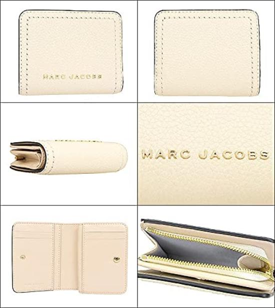 Marc Jacobs S101L01S Marshmallow The Groove Leather Mini Compact Wallet for Women (Bi-fold) [Outlet Item] [Brand Name] [Used]