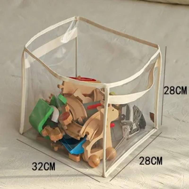 Transparent storage basket large size storage bag large capacity household multifunctional storage basket