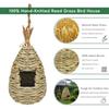 Hummingbird Houses for Outside Hanging, Natural Grass Hanging Bird Hut, Hand Woven Bird Nest, Large Wren Finch Bird House for Garden Window Outdoor
