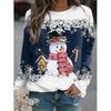 Women's Sweater Pullover Christmas Party Clothes Autumn New Long Sleeve T-Shirt Imitation Cotton O Neck Top Casual Sweatershirt