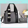 Fashion Color Blocking And Splicing Design Women Casual Handbag With Wallet