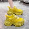 Fashion Women's Rhinestone Shoes Luxury Rhinestones Platform Sneakers Outdoor Anti Slip Running Shoes 7cm Thick-soled Casual Shoes