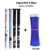 24PCS/Set Black/Blue Ink Erasable Pen 0.5mm Sign Pen High Quality Gel Pen  School Office