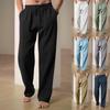 2025 Men's Hip-Hop Breathable Linen Loose Casual Sports Pants - Spring/Summer Collection