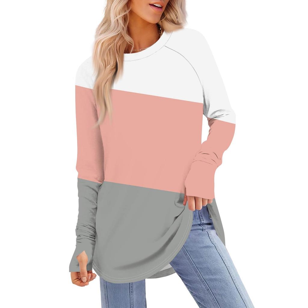Womens Oversized Sweatshirt Graphic Sweater Long Sleeve Drop Shoulder Round Shirt Tops Vintage Clothes